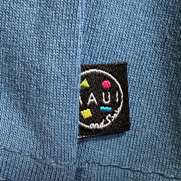 MAUI & SONS Medium M Med MD Shark Logo Mens T-shirt Tee Shirt Blue - Picture 7 of 9